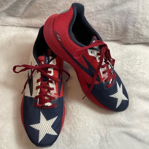 Brooks Launch 8 Running Shoes Texas Star Flag USA Sz 9.5 - Picture 1 of 8